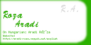 roza aradi business card